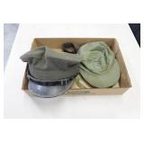 Lot, military hats and ties