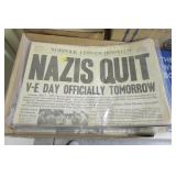 Lot, newspapers: NY Times Dec 8, 1941 "Japan Wars