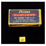 Box of Peters Rustless .30 Luger (7.65mm)