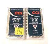 2- Cases of CCI Stinger .22 LR HP cartridges