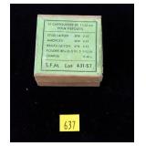 Box of 11.43mm pistol cartridges