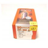 Box of Hornady 50AE .500" 300-grain XTP Mag