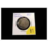 1857 Seated quarter dollar