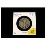 1919 Walking Liberty half dollar
