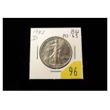 1943-D Walking Liberty half dollar, MS-65