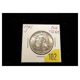 1945-S Walking Liberty half dollar, MS-65