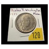 1951 Booker T. Washington Memorial silver dollar,