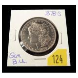 1878-S Morgan dollar, gem BU