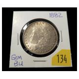 1882 Morgan dollar, gem BU