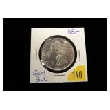 1884 Morgan dollar, gem BU