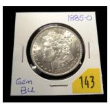 1885-O Morgan dollar, gem BU