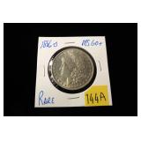 1886-O Morgan dollar, MS-60+