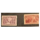 U.S. #235, #236 Mint Hinged