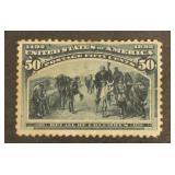 U.S. #240 gun damage, Mint Hinged