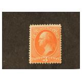U.S #214 Mint Never Hinged, crease