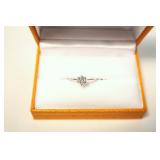 10K White gold round brilliant cut diamond