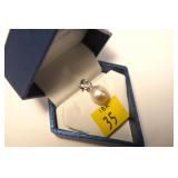 18K White gold south sea natural pearl pendant