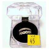 2- Sterling silver diamond bands