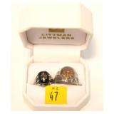2- Sterling silver and gold men