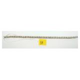 Sterling silver 7.5" diamond tennis bracelet