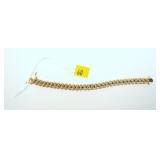 Sterling silver 6.75" bracelet with diamond