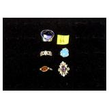 5- Sterling silver rings