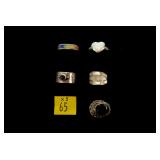 5- Sterling silver rings