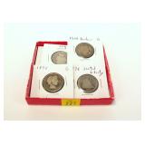 6- Seated and Barber quarters, 90% silver