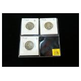 3- Washington and Standing Liberty quarters: 1925,
