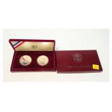 1984 2-piece Olympic Commemorative coin set