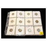 46- Roosevelt dimes, 90% silver