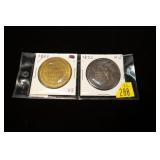 2- 1893 Worlds Fair tokens