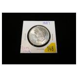 1887 Morgan dollar, gem BU