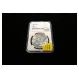 1890 Morgan dollar, NGC slab certified: MS-61