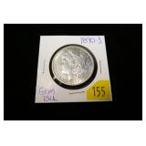 1890-S Morgan dollar, gem BU