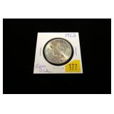 1923 Peace dollar, gem BU