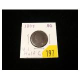 1809 U.S. half cent