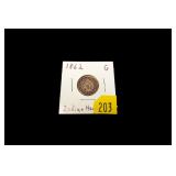 1862 Indian Head cent