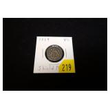 1869 Shield nickel