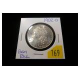 1902-O Morgan dollar, gem BU