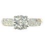 14K White gold diamond solitaire, approx. 1.28 ct.