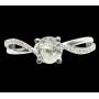 14K White gold 1.10 ct. round brilliant cut
