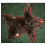 67" Black Bear rug