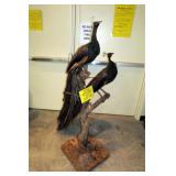 Victorian Double Peacock Mount