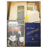 Lot, Railroad booklets, letterheads, receipts