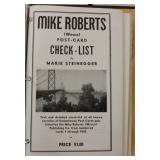 Loose leaf album of postcard check list 1950