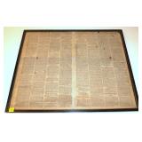 Framed newspaper: Spooner