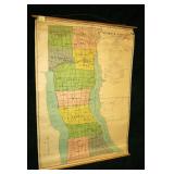 Roll up wall map of Seneca County, NY by