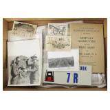 Lot, booklets, paper and photos of Pine Camp