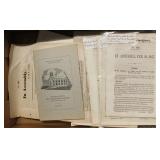 Lot, receipts, assembly notice, pamphlets
